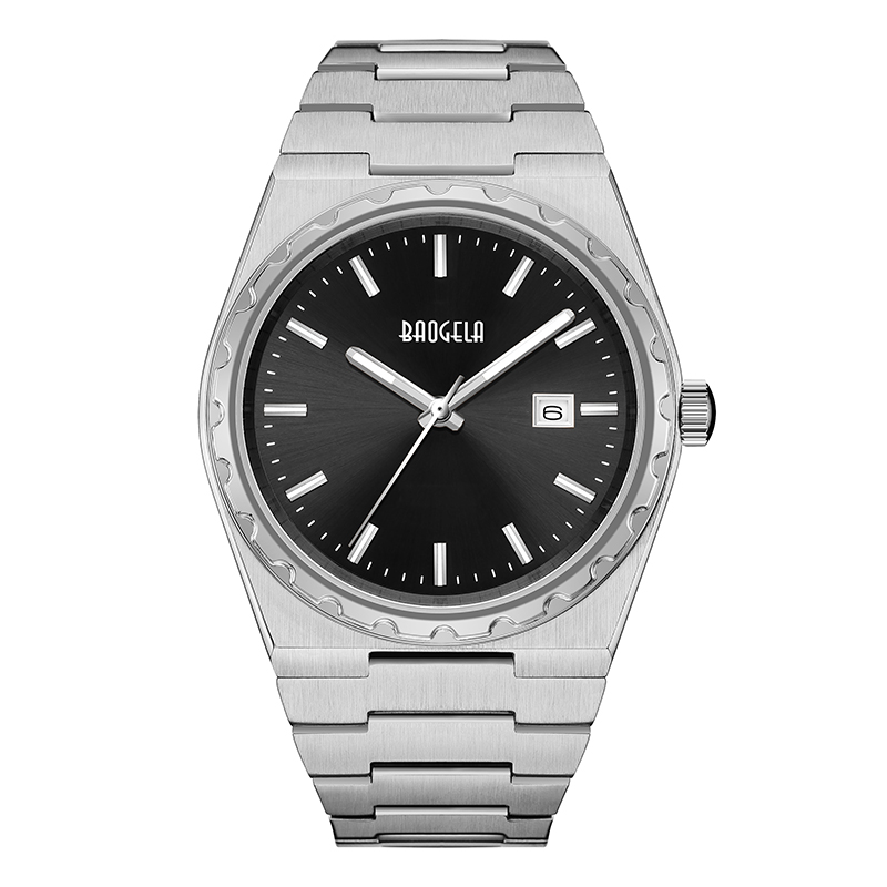 BAOGELA 40mm Brand Brand All Gold inossidabile uomo Owatch Classic Business 50m Giappone Waterproof Giappone Orologio in quarzo per uomini 22801