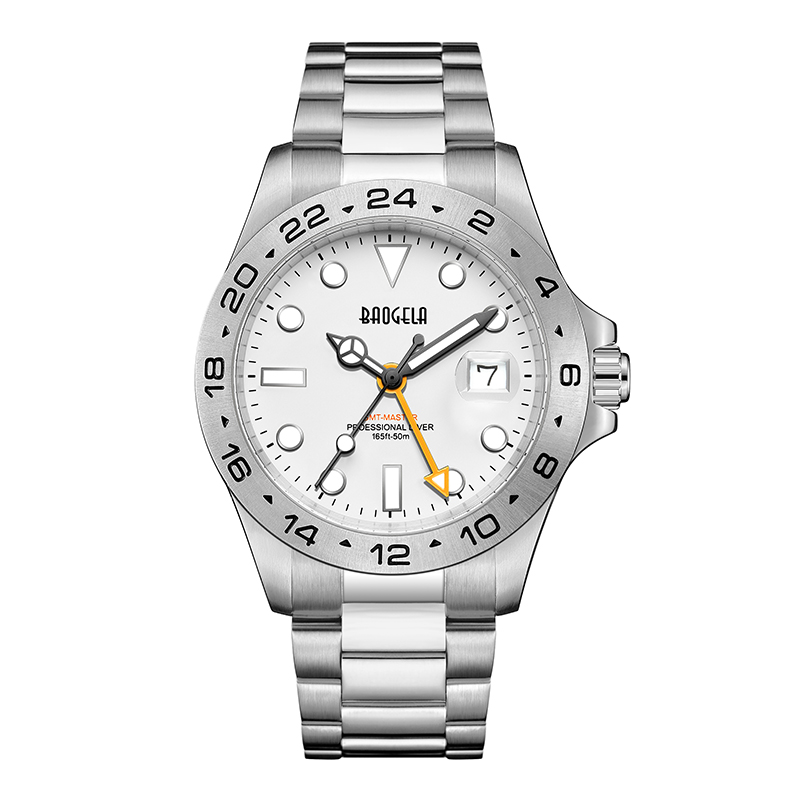 Baogela Men Luxury Watch 304 in acciaio inossidabile Svizzera Svizzera quadrante luminoso 50bar Ashion Business Relogio Masculino Owatch 22806