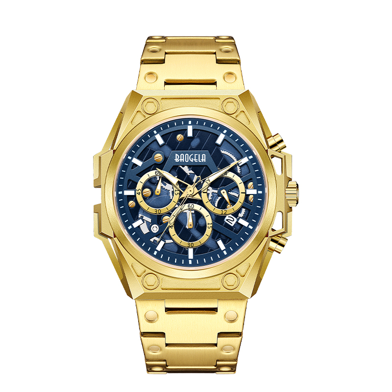 Baogela Watches Uomini in acciaio inossidabile marchio di lusso di lusso militare orologio da polso cronografo cronografo cronografo orologio 22605